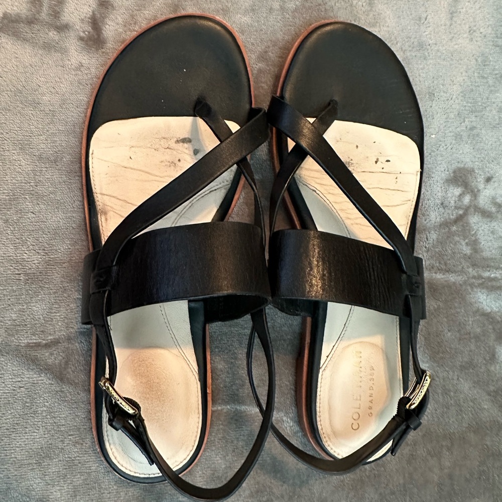 Cole Haan Black Leather Women's Sandals